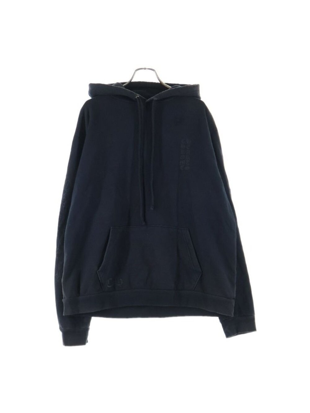 Chrome Hearts Miami Vertical Logo Pullover Hoodie Limited Black